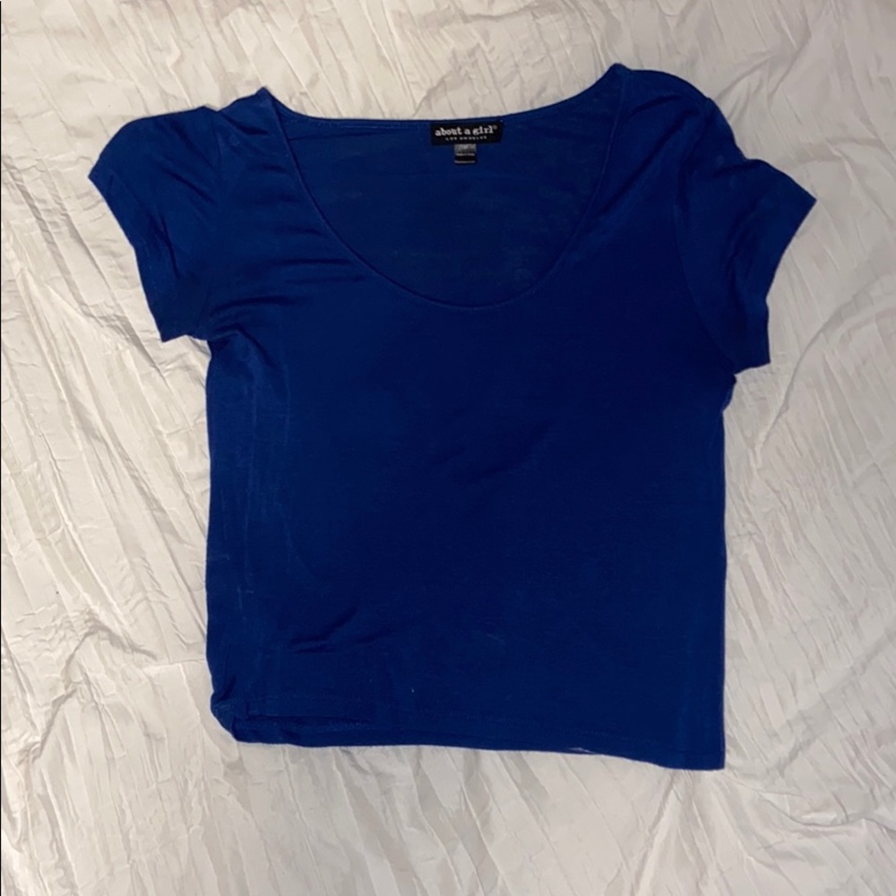Royal Blue cropped t-shirt